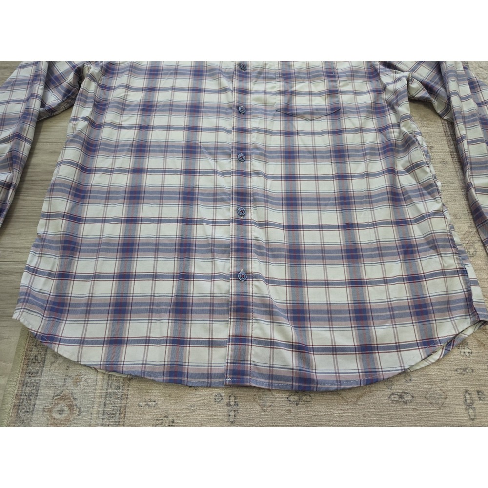 Twillory Mens Large Blue Red Plaid Button Shirt large - Picture 2 of 8